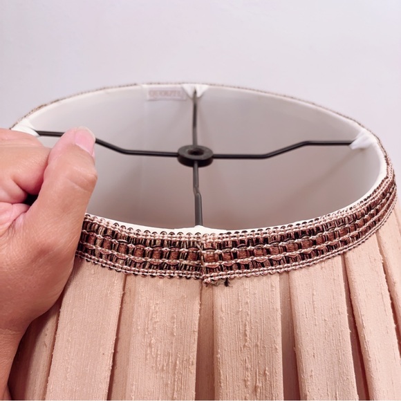 QUOIZEL Pleated Raw Silk Elegant Tan Lampshade - Picture 7 of 8